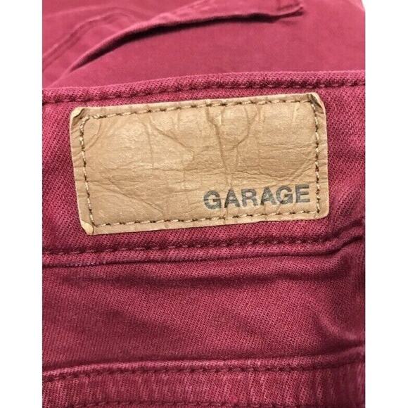 Garage Jegging Juniors 3 High Waist Burgundy Stretch - Picture 7 of 10